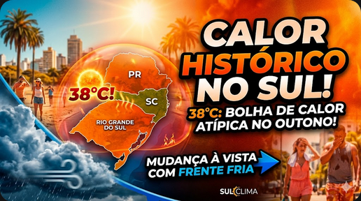  Bolha de calor eleva temperaturas no sul do Brasil